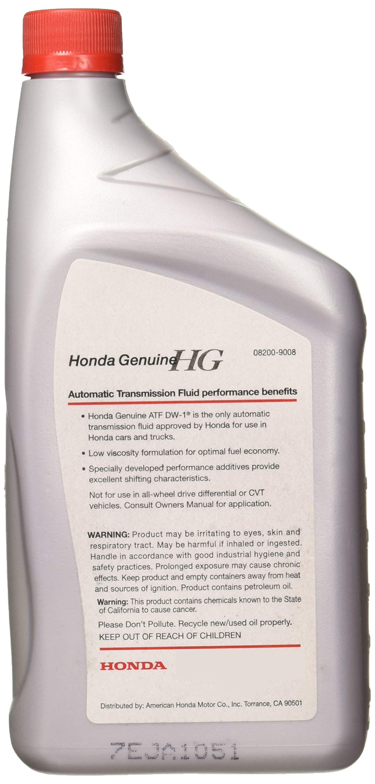 Automatic Transmission Fluid 2 Quarts Z214672