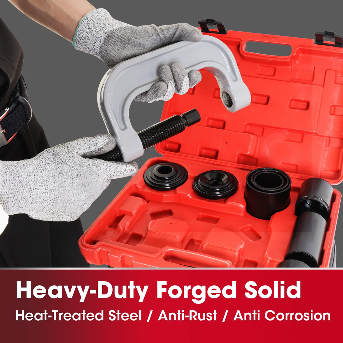 Ball Joint Press and U Joint Removal Kit, 10 PCS with Storage Case O183948