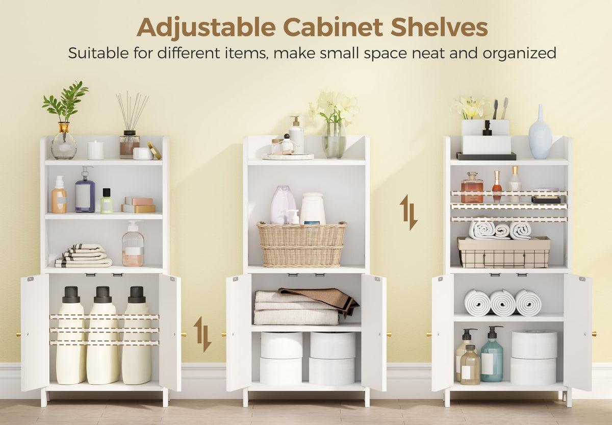 White 2 Door Bathroom Storage Cabinet O530514