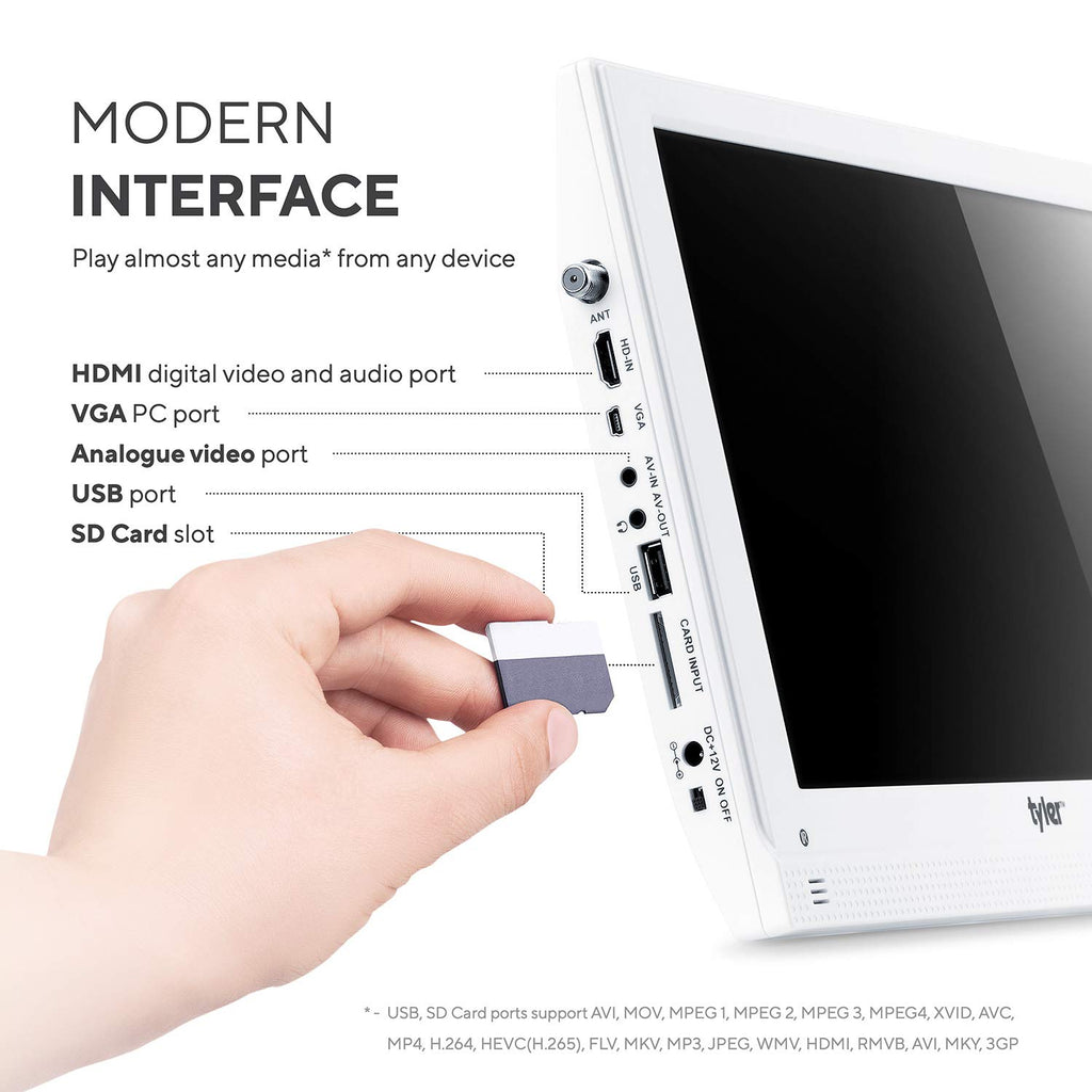 13.3” Portable TV LCD Monitor 1080P Rechargeable Lithium Battery S846