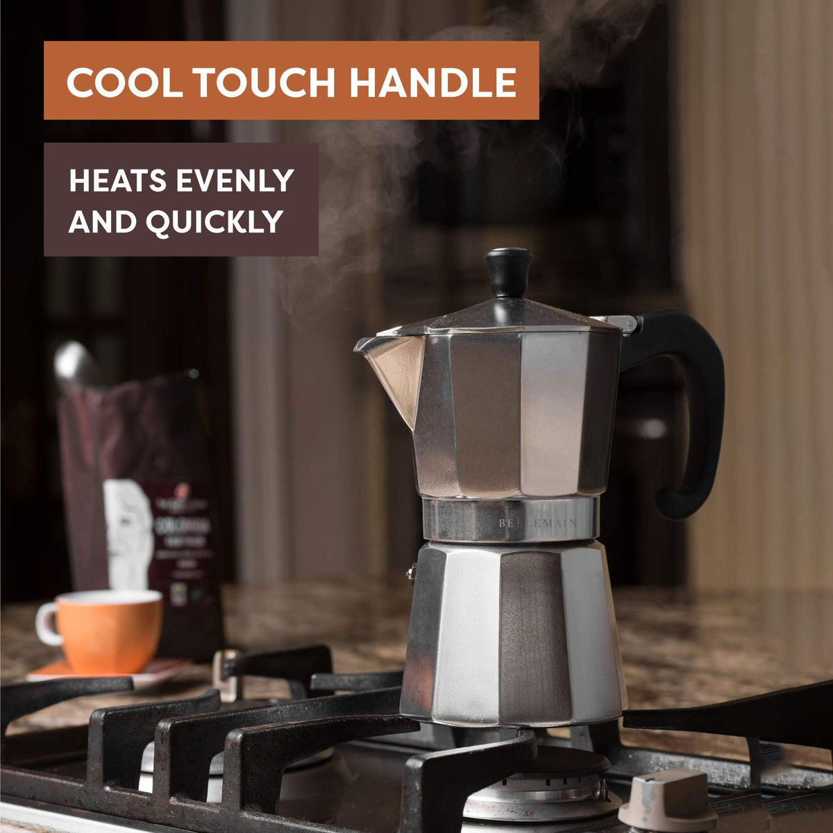 Stovetop Espresso Maker 6-Cup Silver X51981