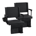 2 Pack Stadium Seats with Back Support & Cup Holders H306