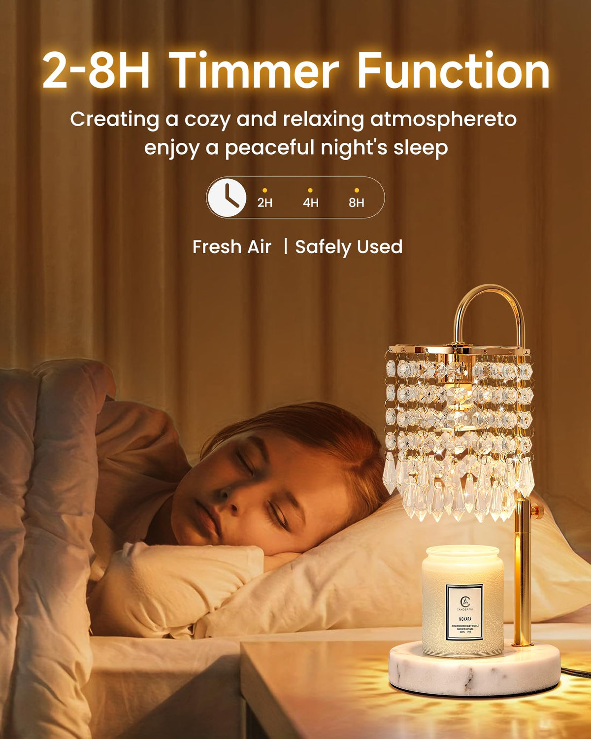 Candle Warmer Lamp with Timer Dimmer and 3 Bulbs L792697