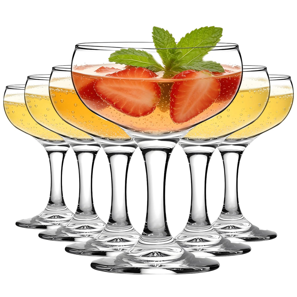 Clear 5.07 oz Stemmed Cocktail Glasses Set of 6 B197593