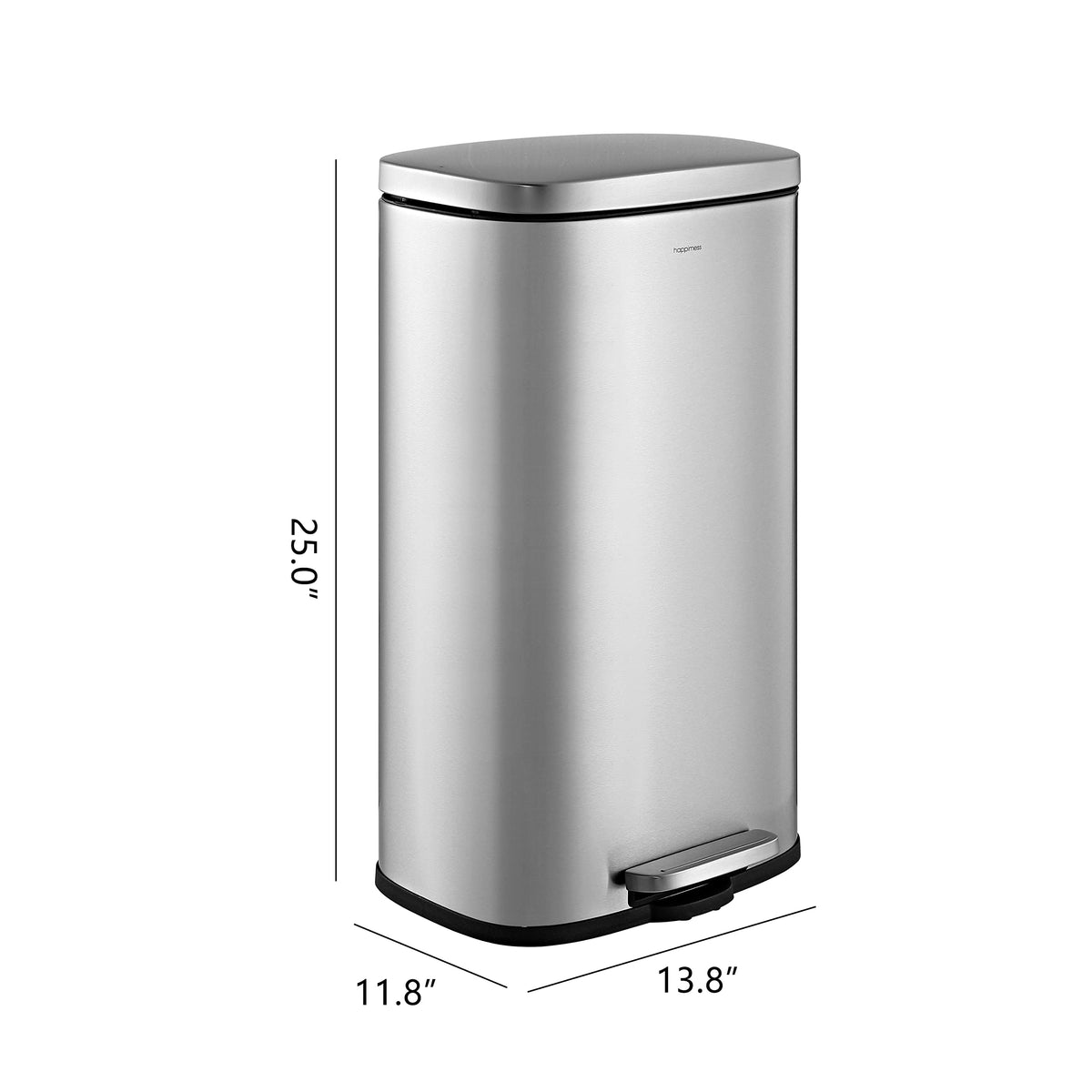 8 Gal Step Trash Can Soft Close 25" I35795