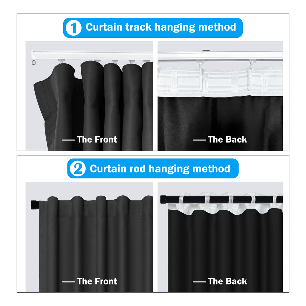 Blackout Thermal Insulated Room Divider Curtain Panel 8.3 ft x 7 ft P131