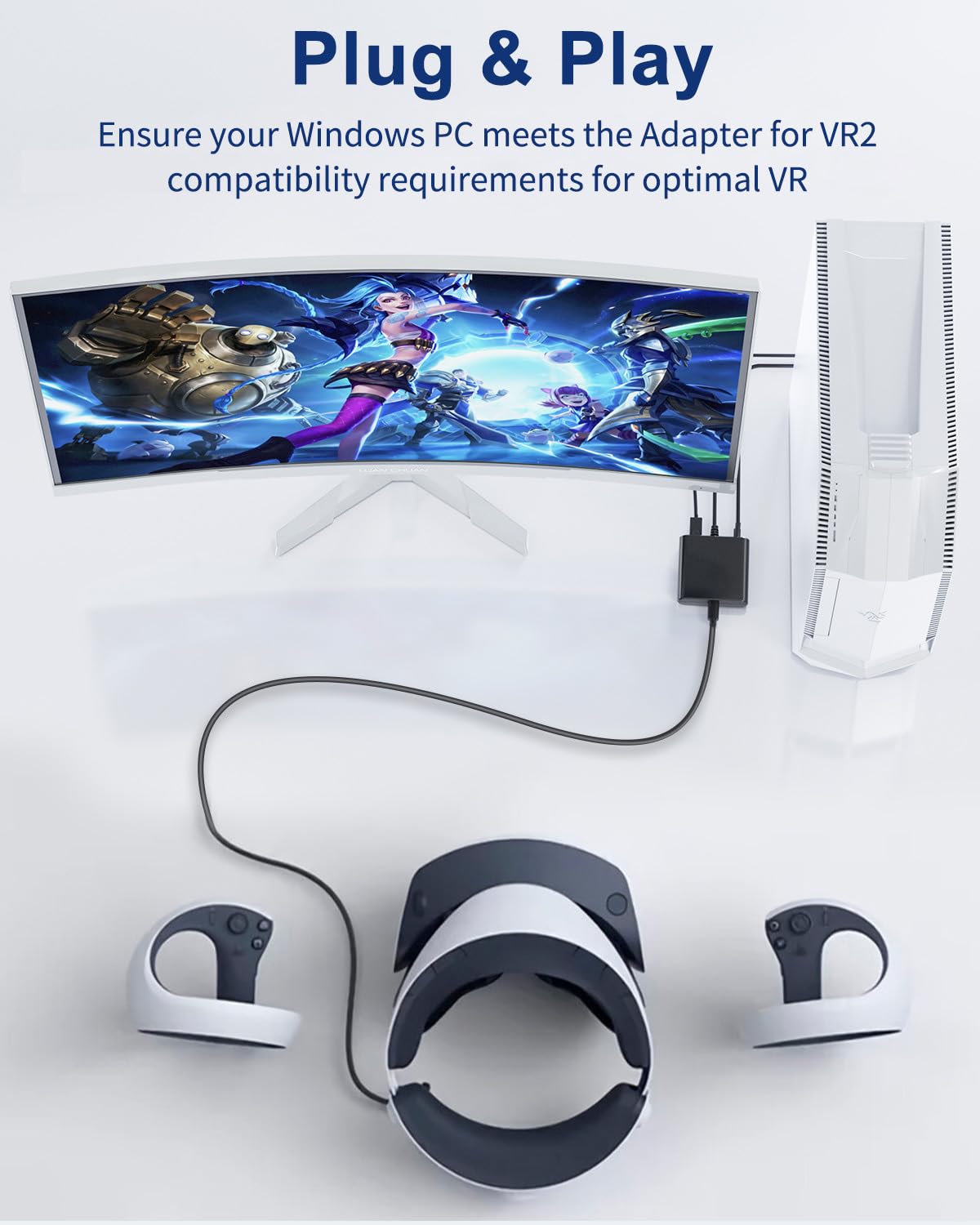Adapter for VR2 with DP 1.4 Cable & 15W AC Power Supply G61257