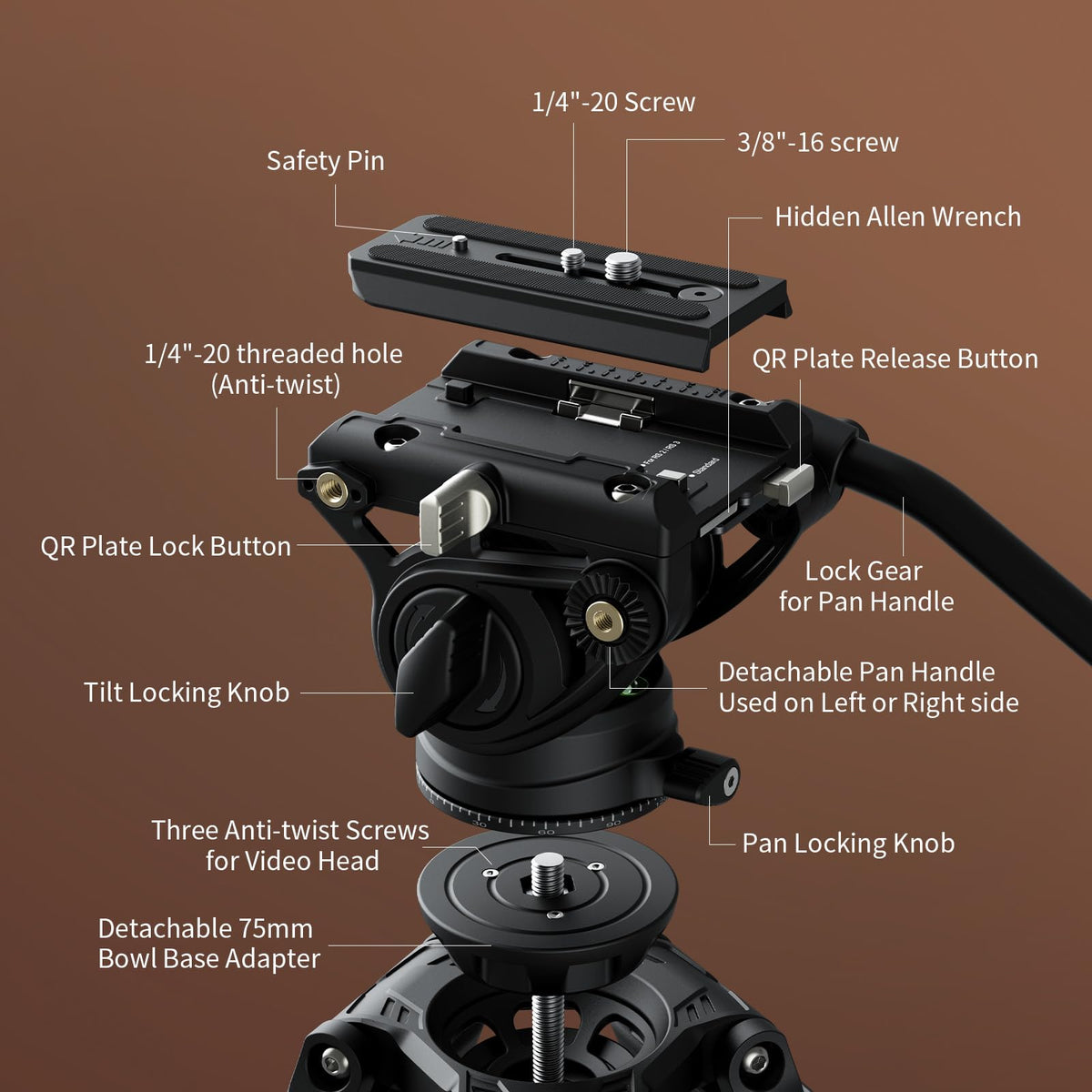 Carbon Fiber Tripod with Fluid Head B527