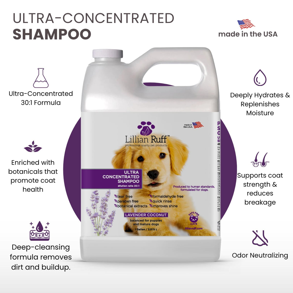 Ultra Concentrated Dog Shampoo 30:1 Dilution Gallon T504527