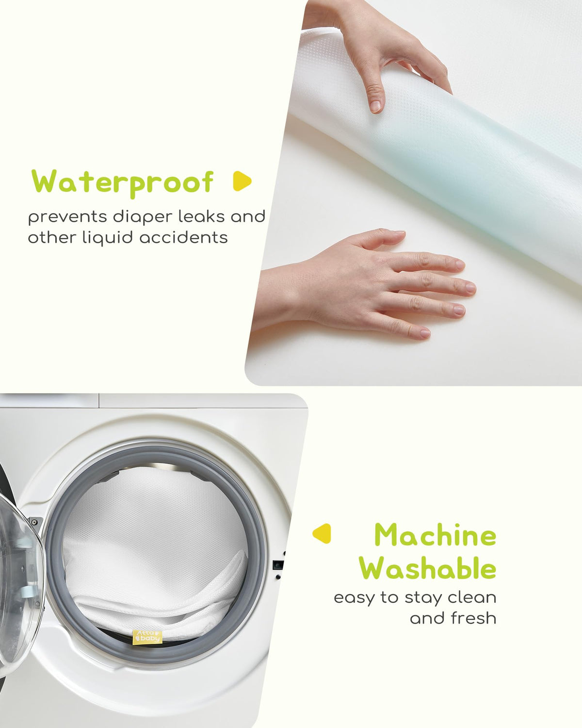 Breathable Standard Full Size Crib Mattress with Waterproof Machine Washable Cover V24888