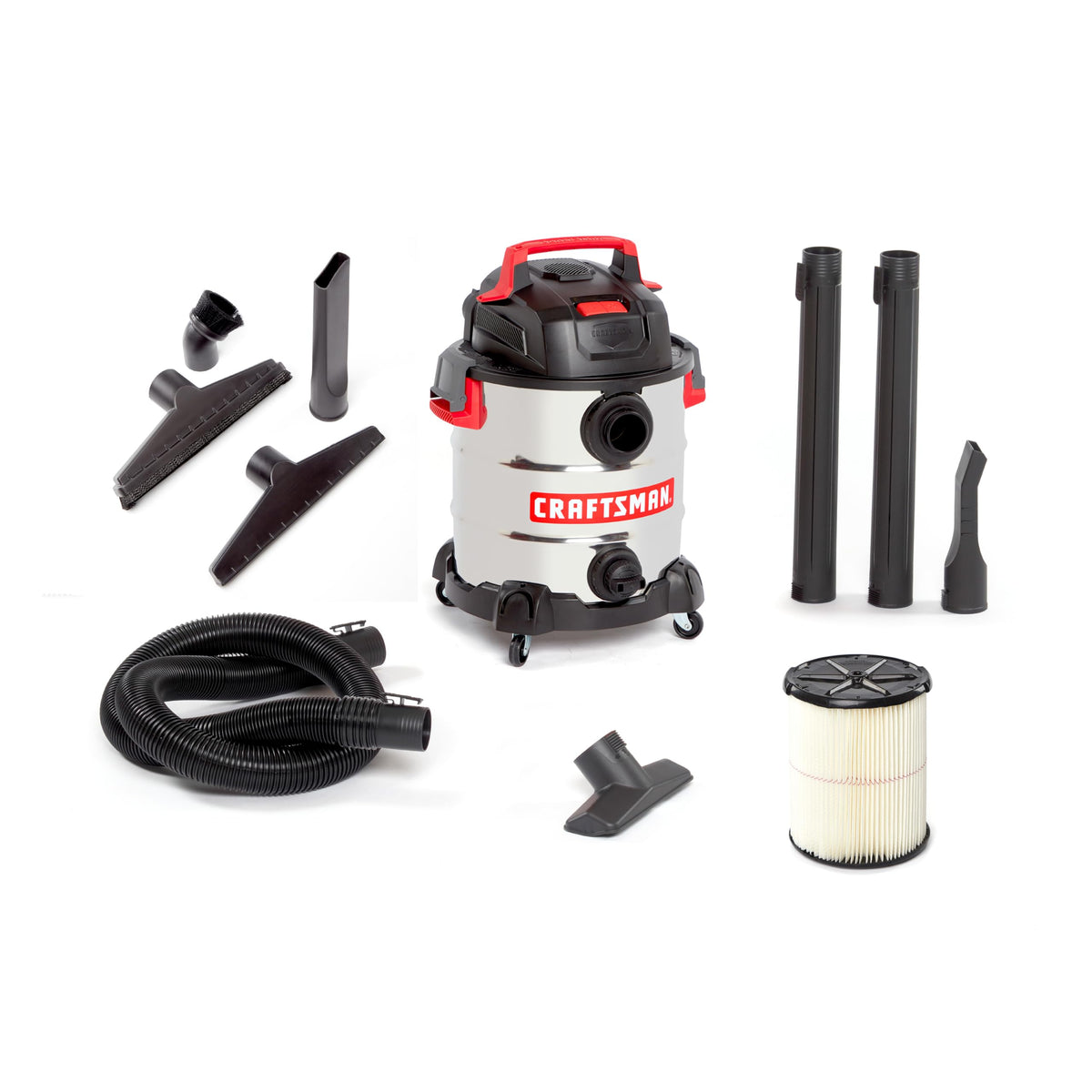10 Gallon 6.0 Peak HP Stainless Steel Vacuum X3585