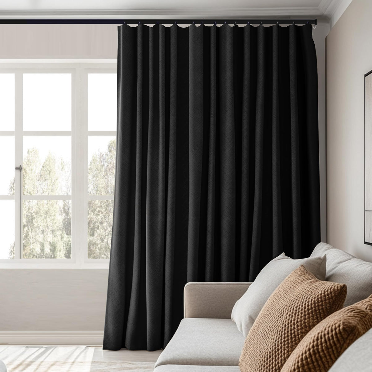 Blackout Thermal Insulated Room Divider Curtain Panel 8.3 ft x 7 ft P131