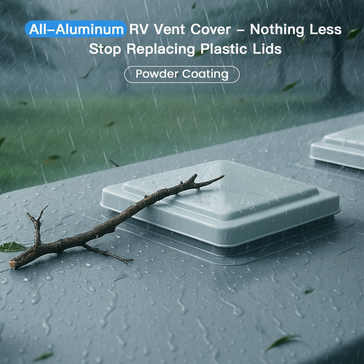 Aluminum RV Roof Vent Cover 14x14 In H2384