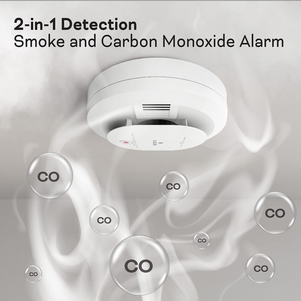 Hardwired Smoke & Carbon Monoxide Detector with Battery Backup, 2 Pack L29474