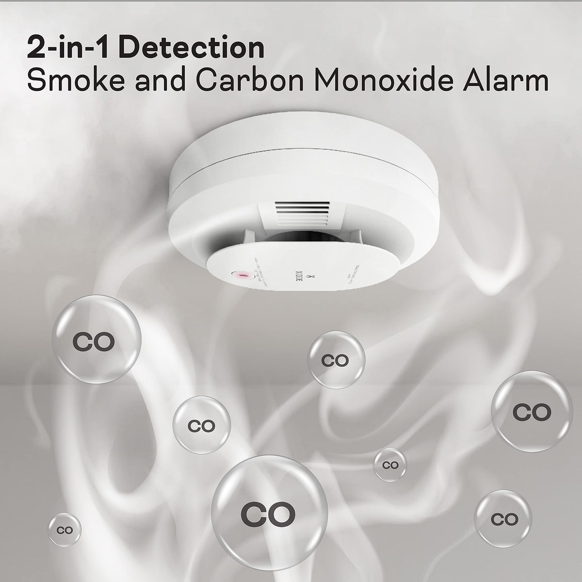 Hardwired Smoke & Carbon Monoxide Detector with Battery Backup, 2 Pack L29474