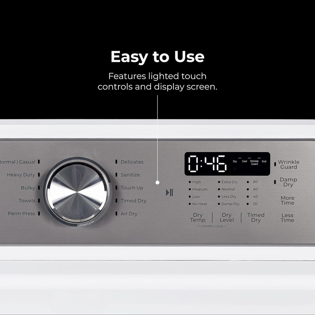 7.0 cu. ft. Front Load Electric Dryer - White D462