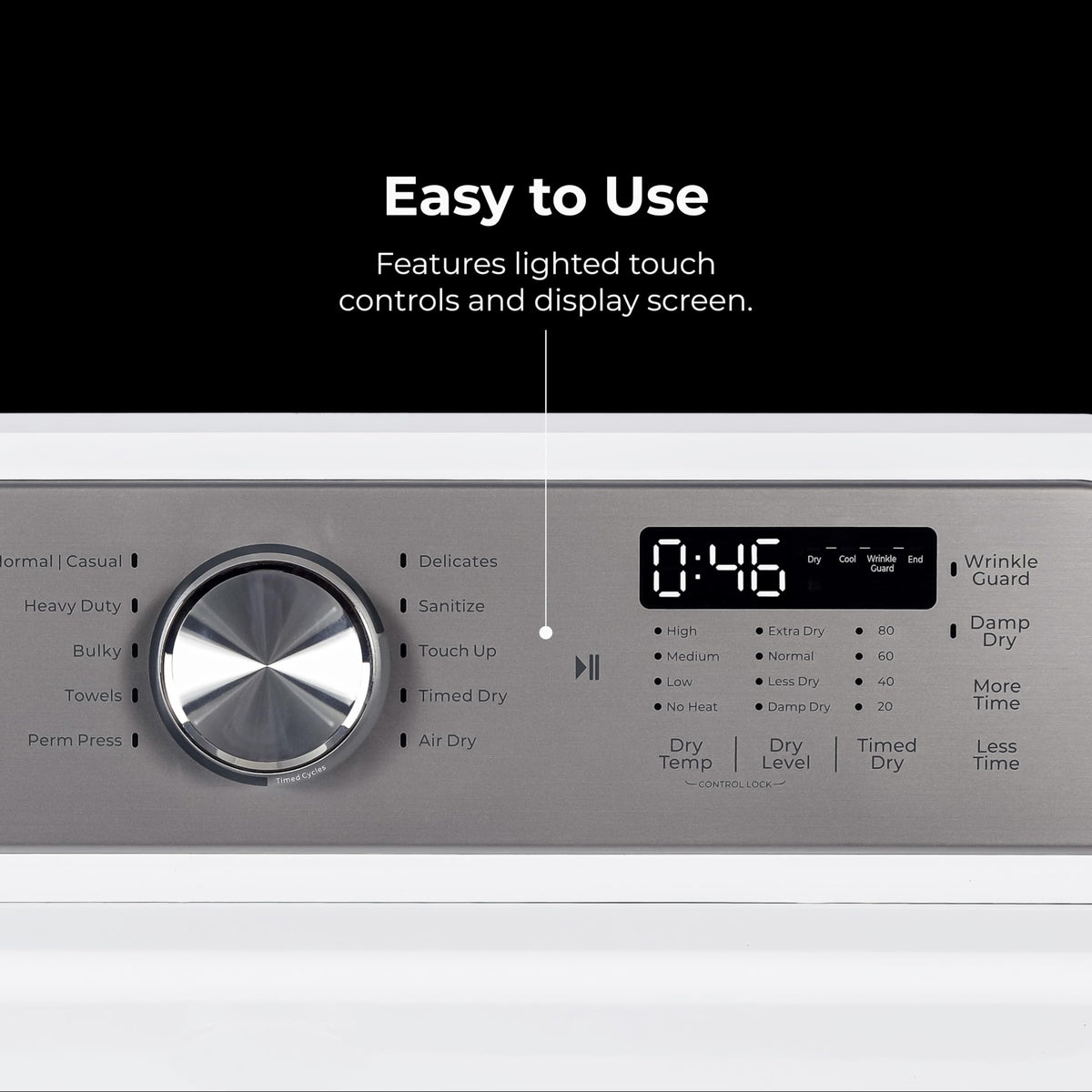 7.0 cu. ft. Front Load Electric Dryer - White D462