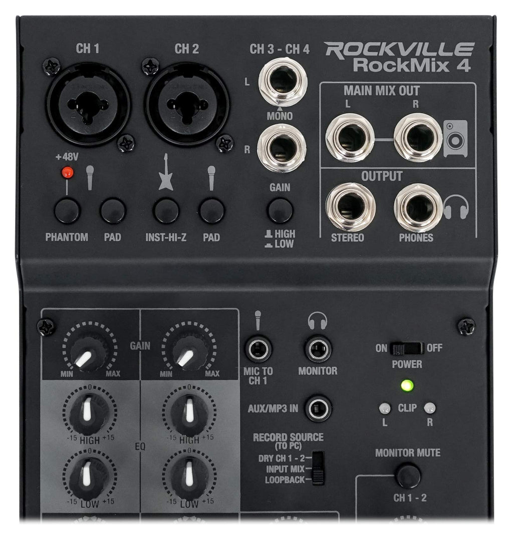 4-Channel Pro Recording Mixer with USB Interface D209