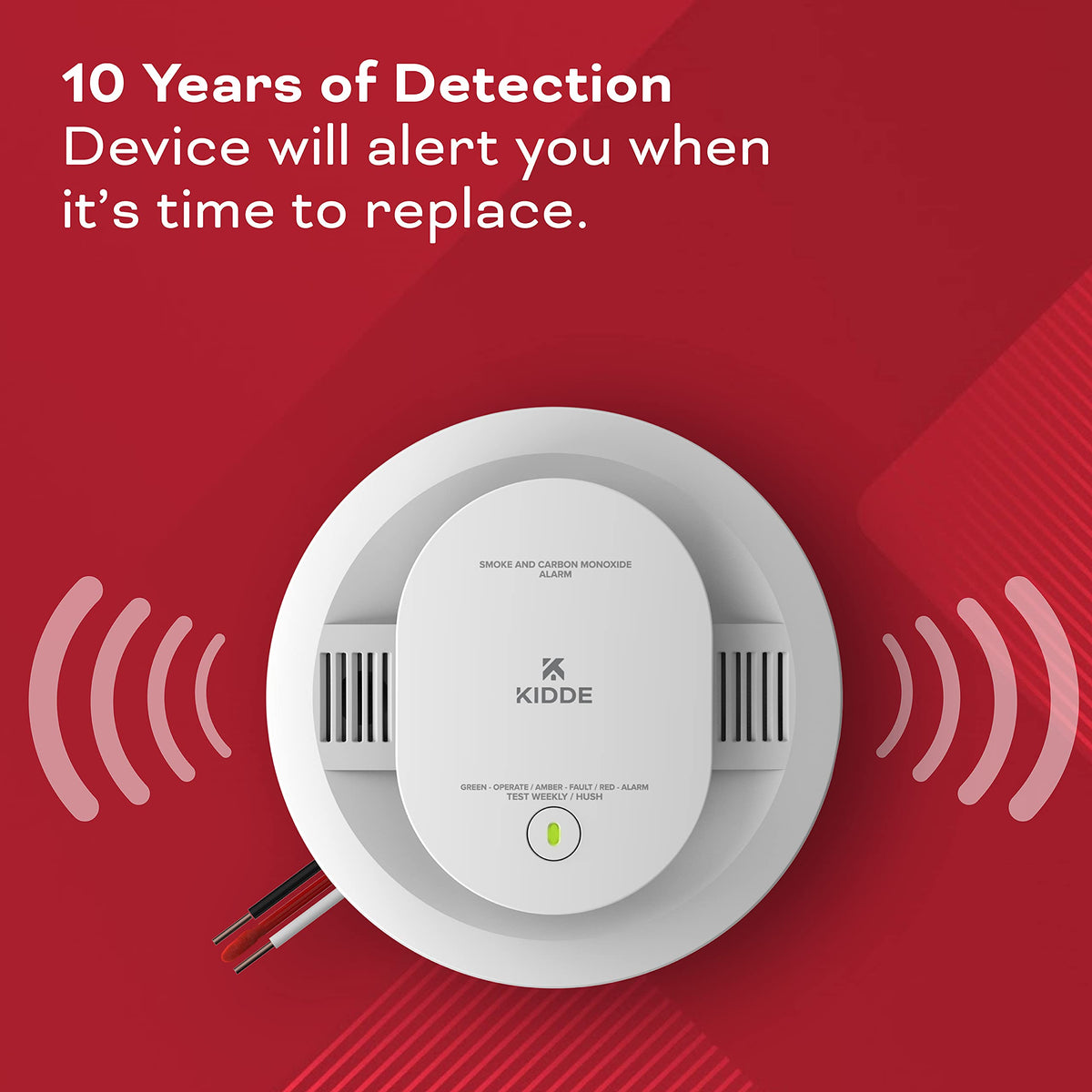 Hardwired Smoke & Carbon Monoxide Detector with Battery Backup, 2 Pack L29474