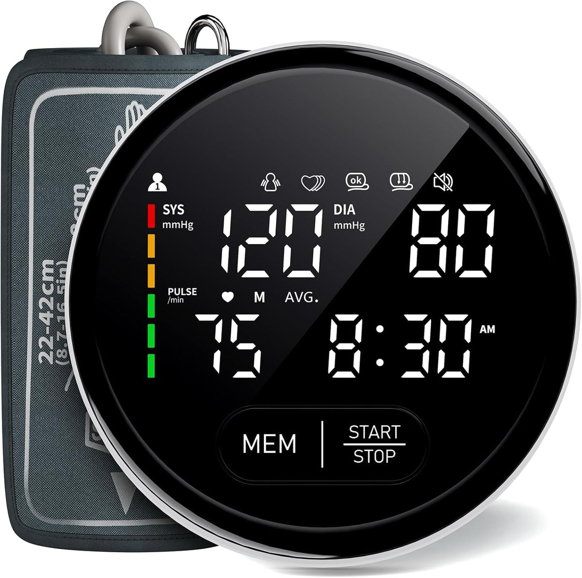 Automatic Upper Arm Blood Pressure Monitor with Adjustable Cuff E59765