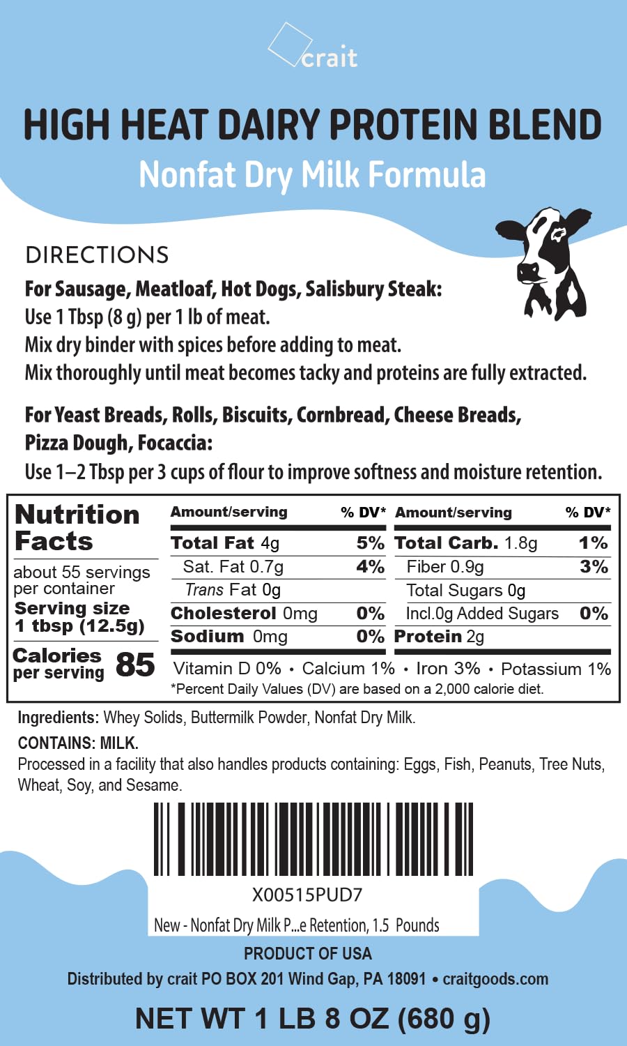 Nonfat Dry Milk Powder 1.5 Pounds C761010
