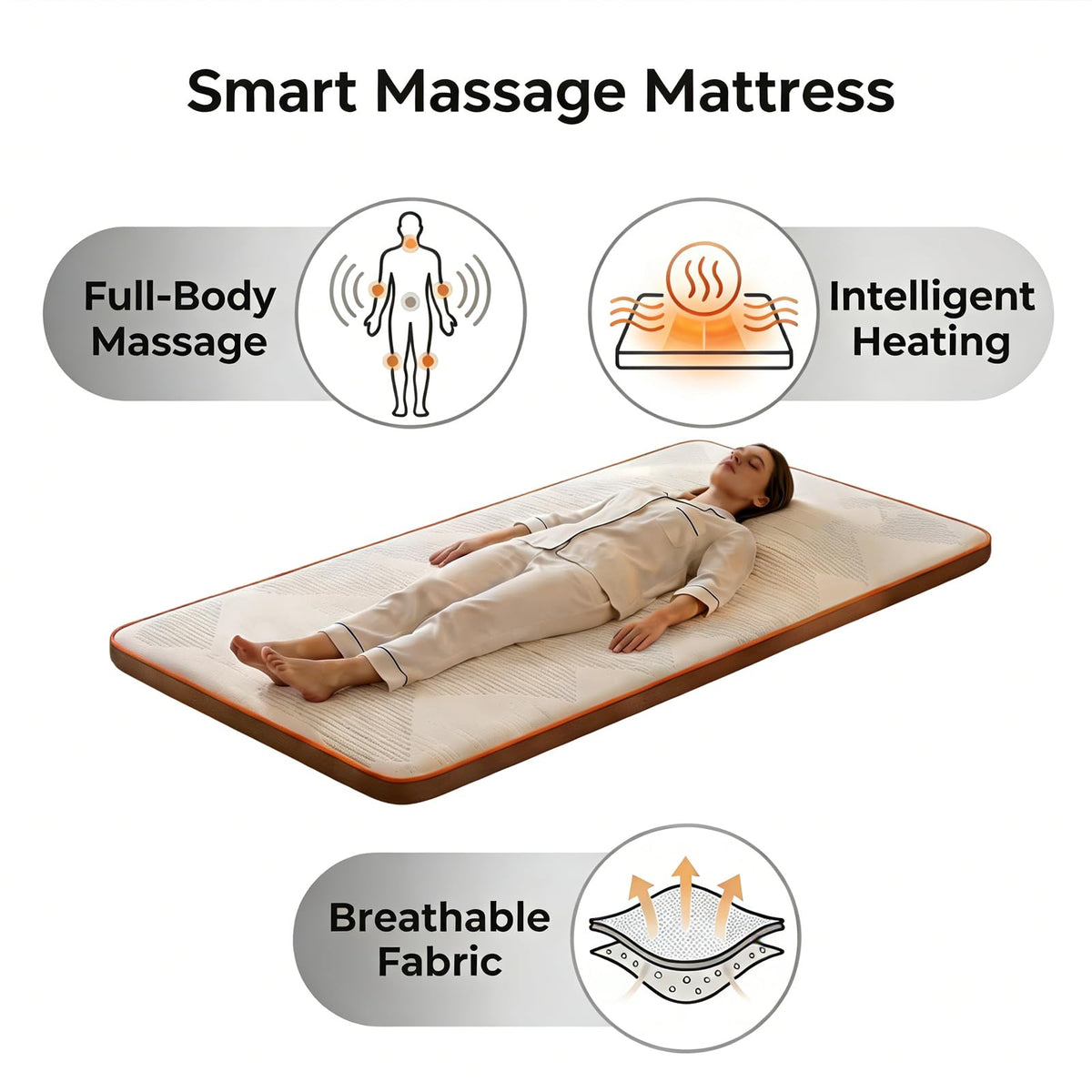 White Heated Full Body Massage Mat W80159