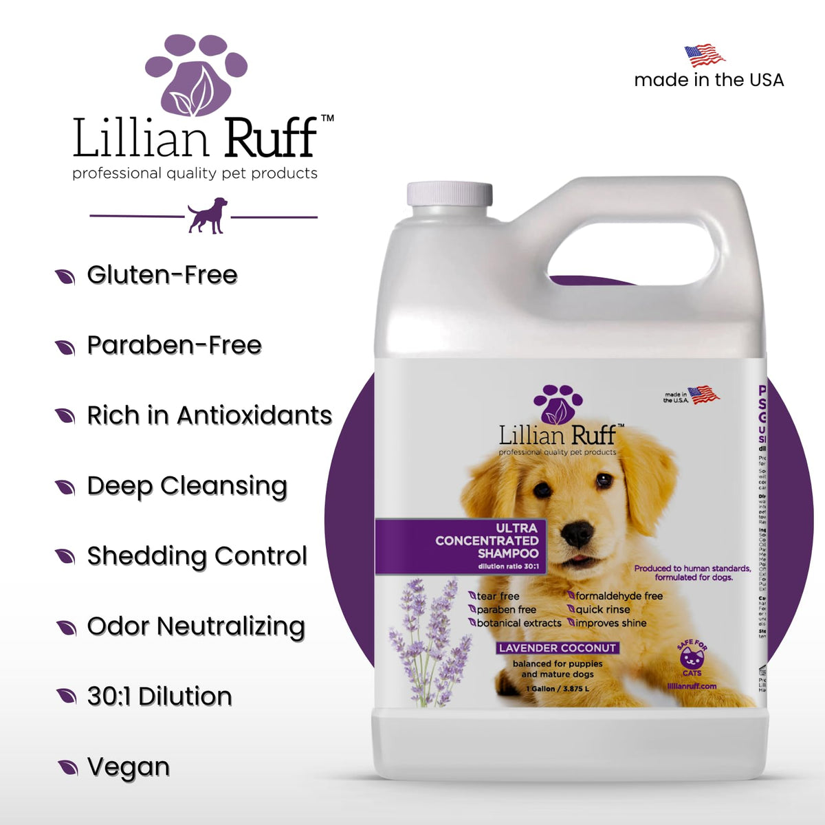 Ultra Concentrated Dog Shampoo 30:1 Dilution Gallon T504527
