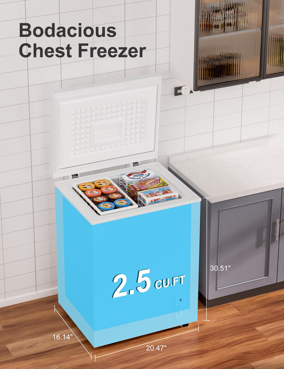 2.5 Cu.Ft White Chest Freezer X8118