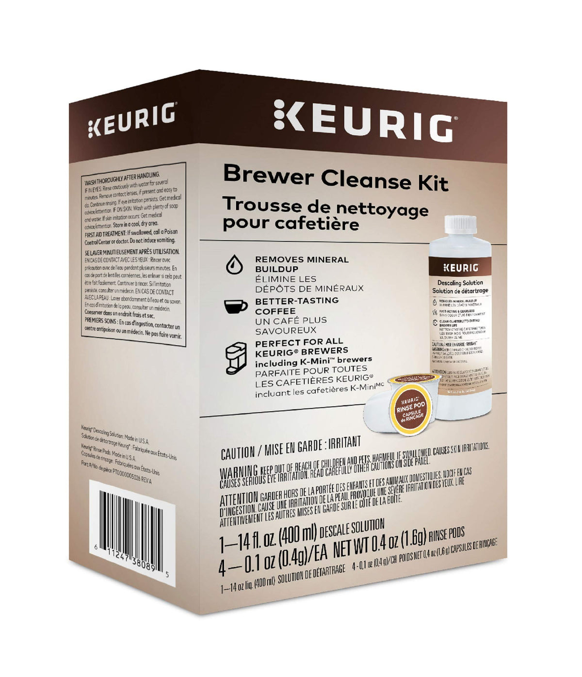 Single Serve K-Cup Pod Coffee Maker & Cleanse Kit K185