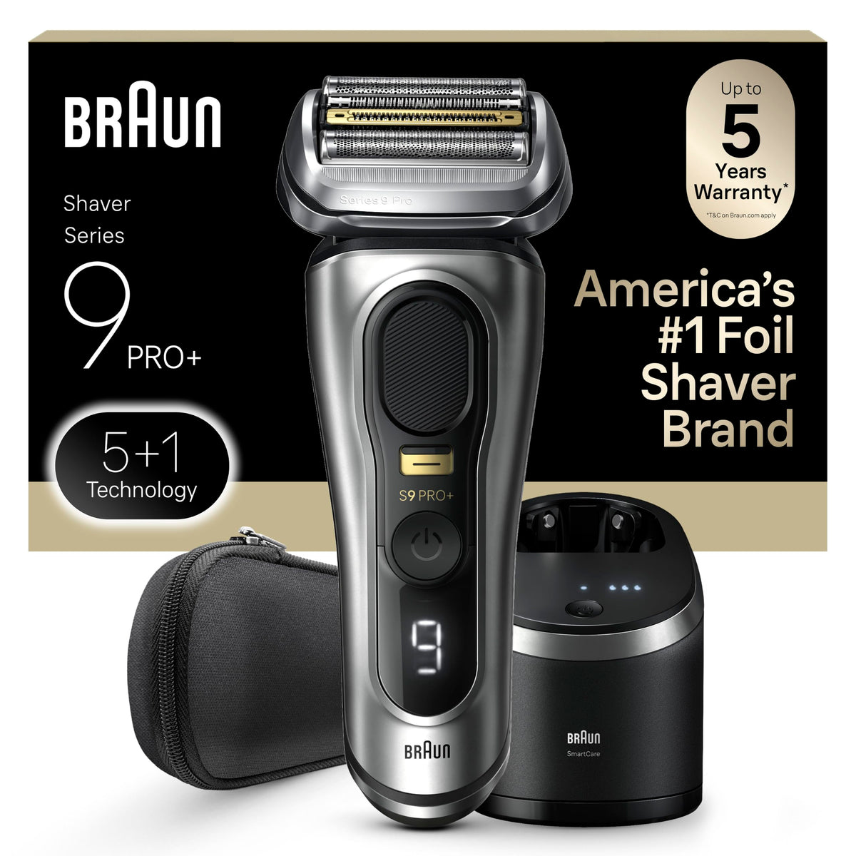 Electric Razor with 5 Shave Elements and Trimmer B892