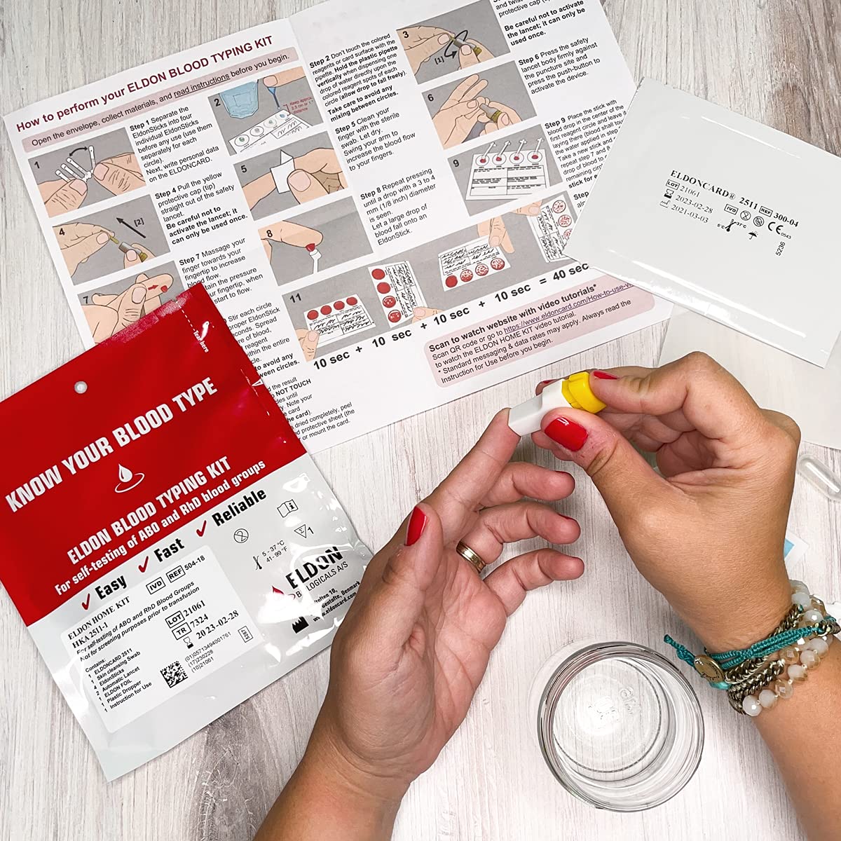 Home Blood Typing Kit 10 Kits J719