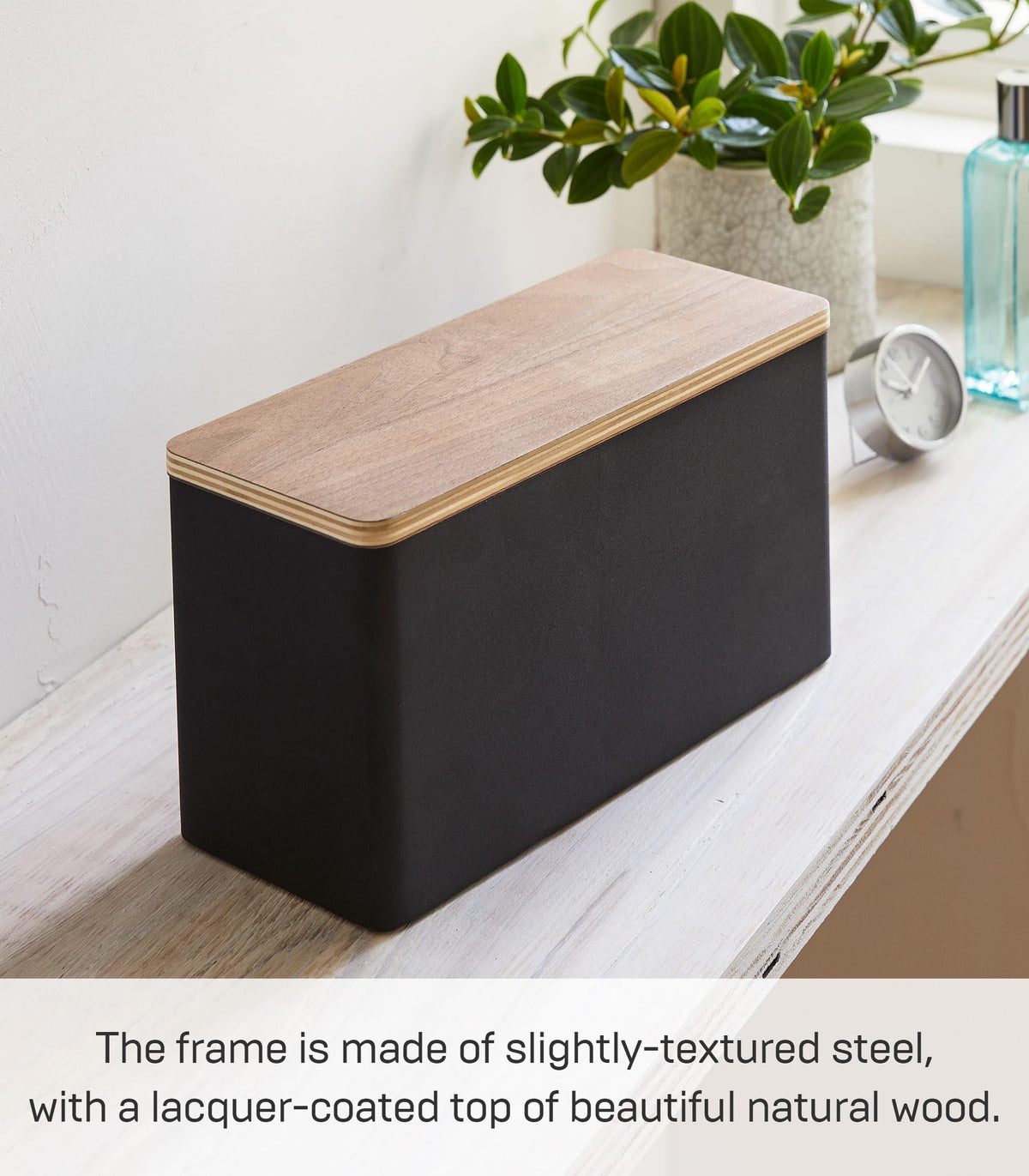 Countertop Organizer Metal Steel Wood I389
