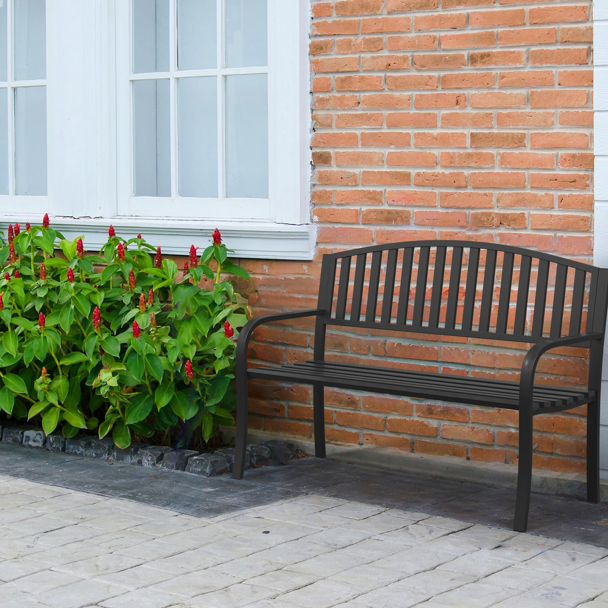 50" Anti-Rust Weatherproof Outdoor Bench W3753