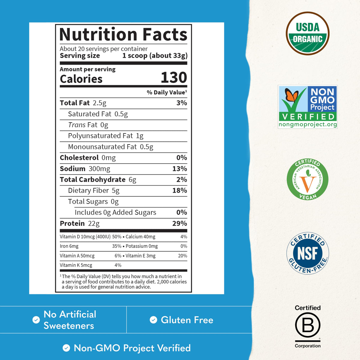 Organic Vegan Vanilla Protein Powder N856068
