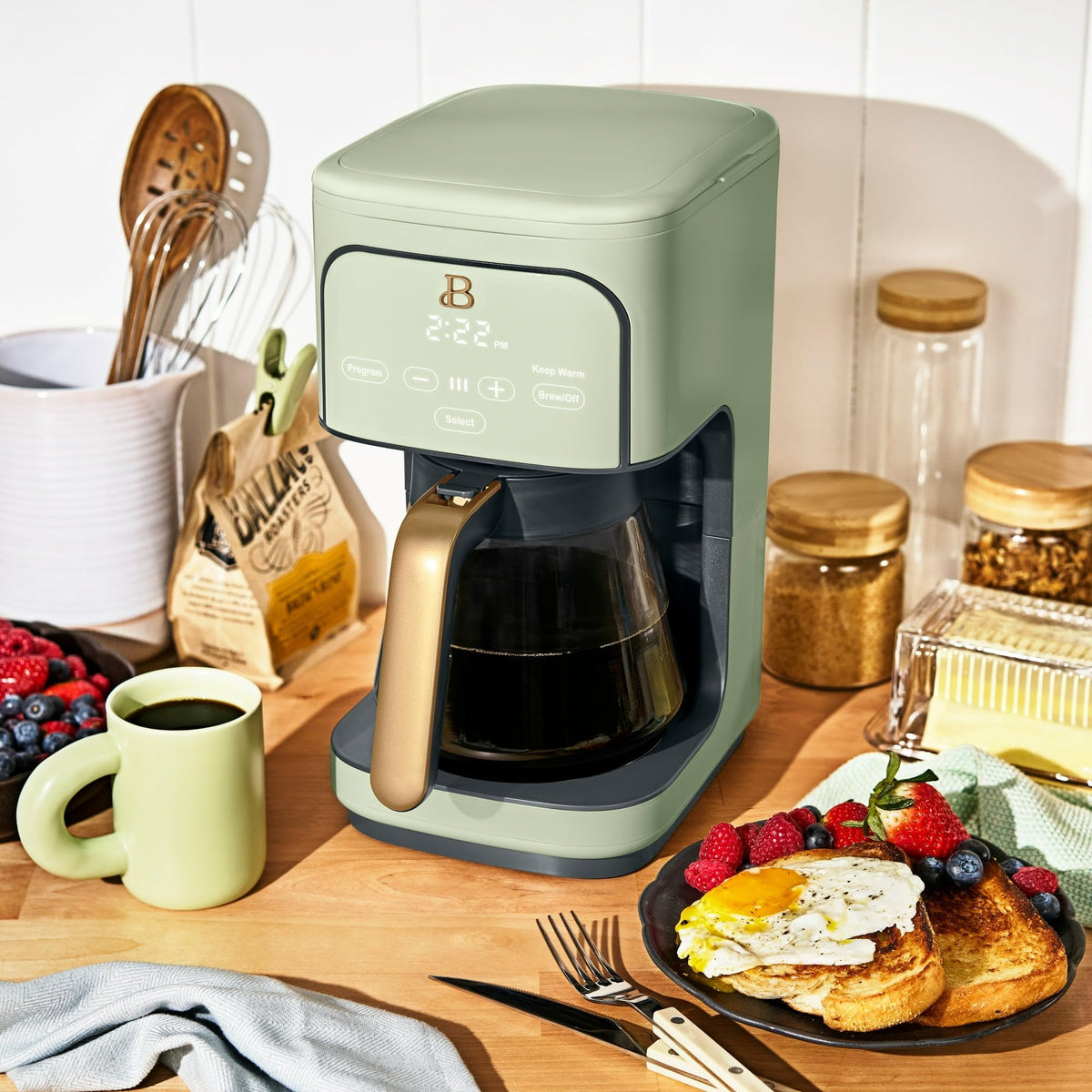 12 Cup Programmable Drip Coffee Maker with Glass Carafe O416