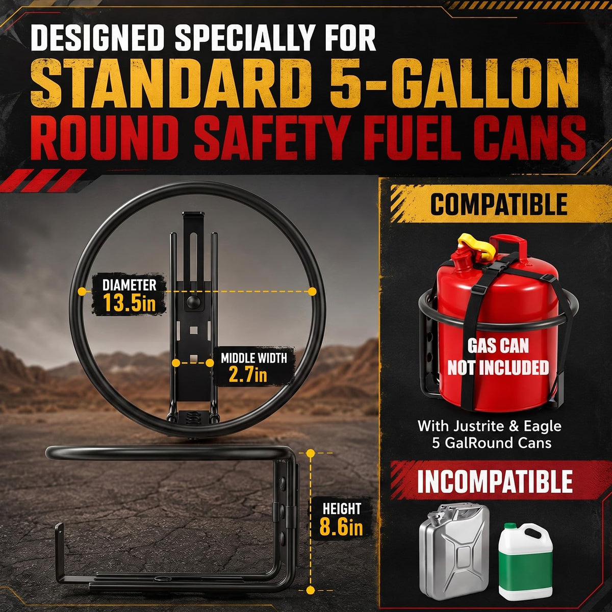 5 Gallon Gas Can Holder E987