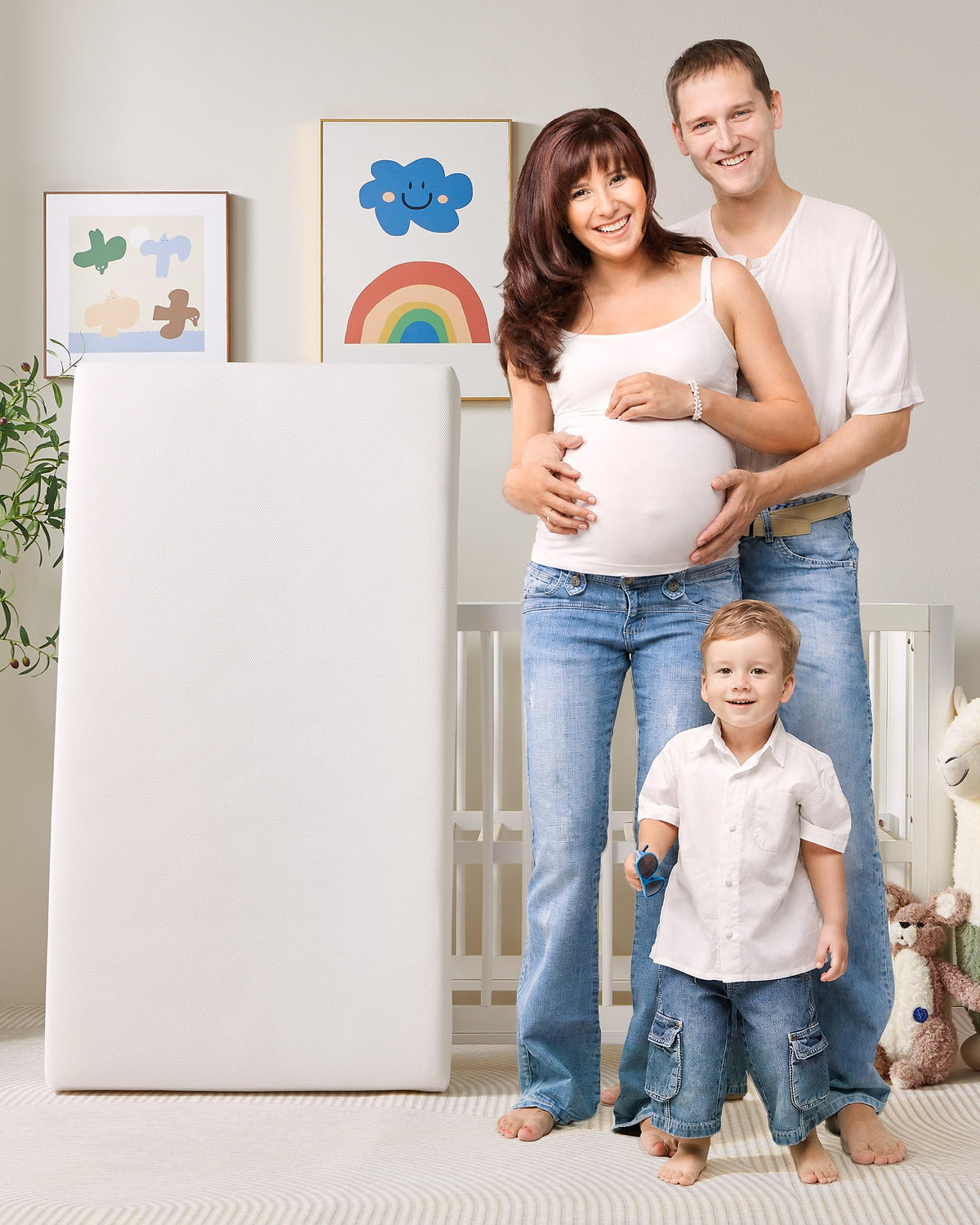 Breathable Standard Full Size Crib Mattress with Waterproof Machine Washable Cover V24888