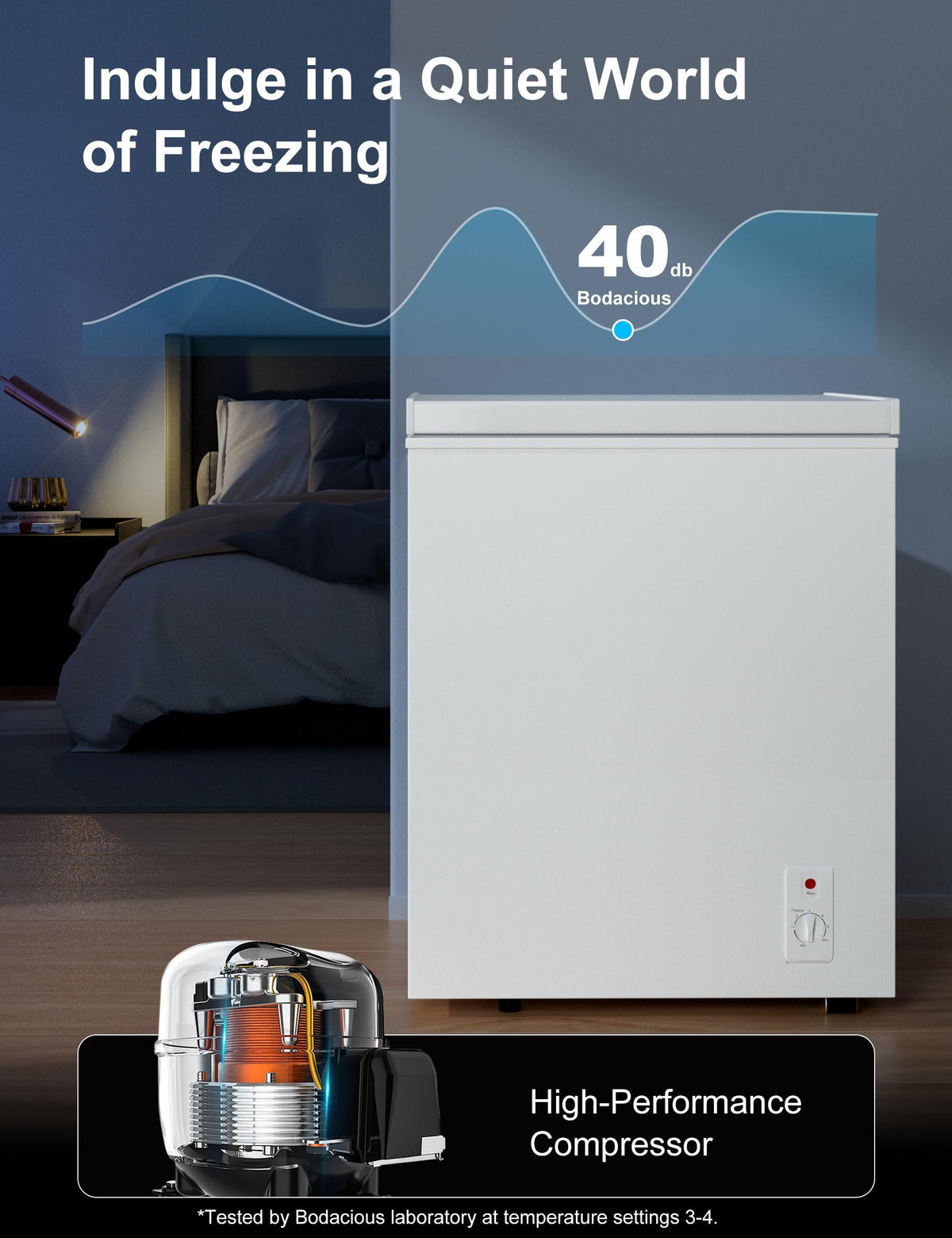 2.5 Cu.Ft White Chest Freezer X8118