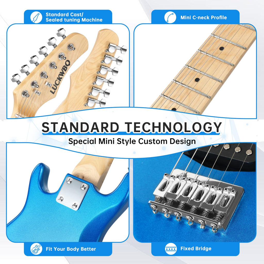 30 Inch Kids ST Style Mini Electric Guitar Beginner Kit with Amplifier X99312