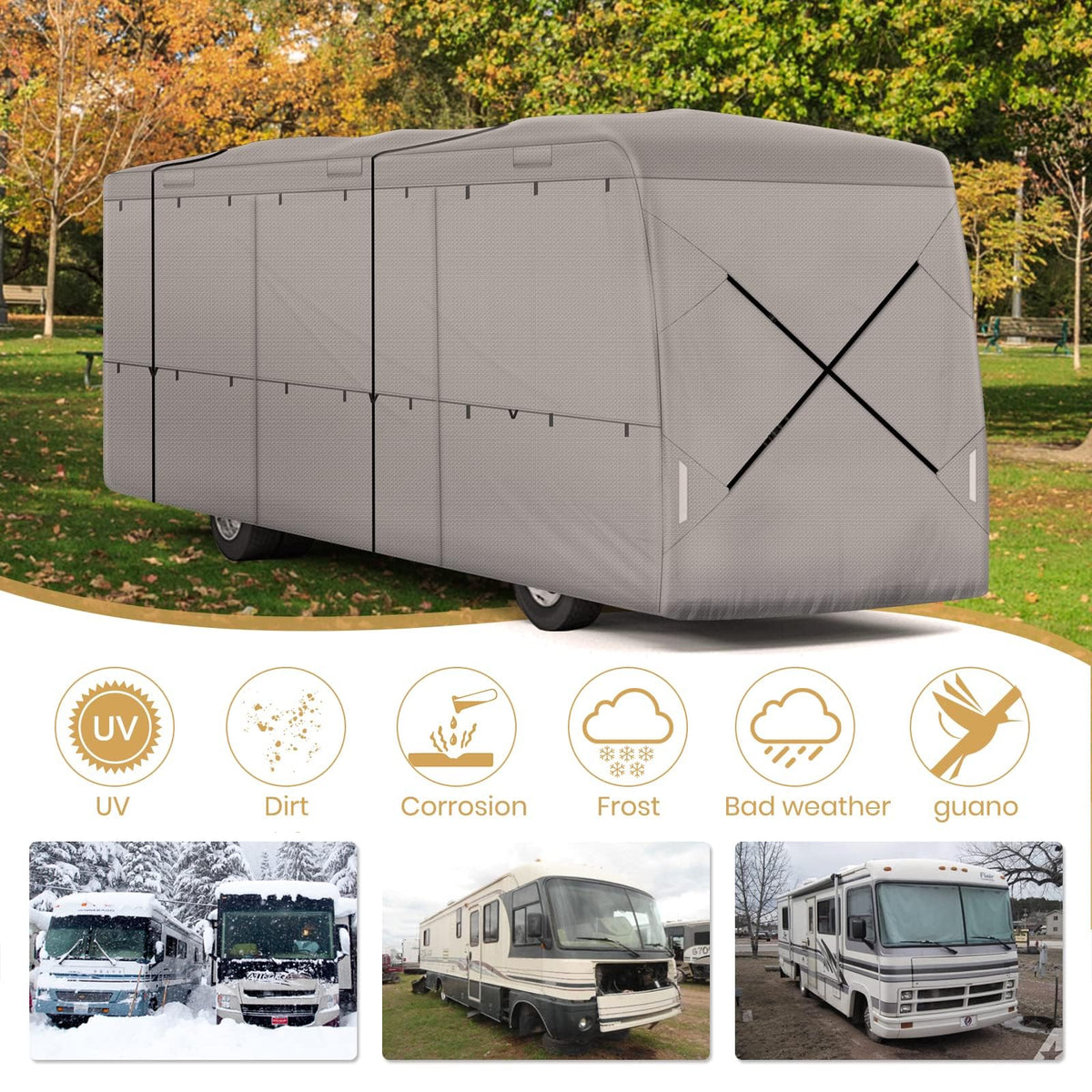33-37ft 9 Layers Class A RV Cover S36184