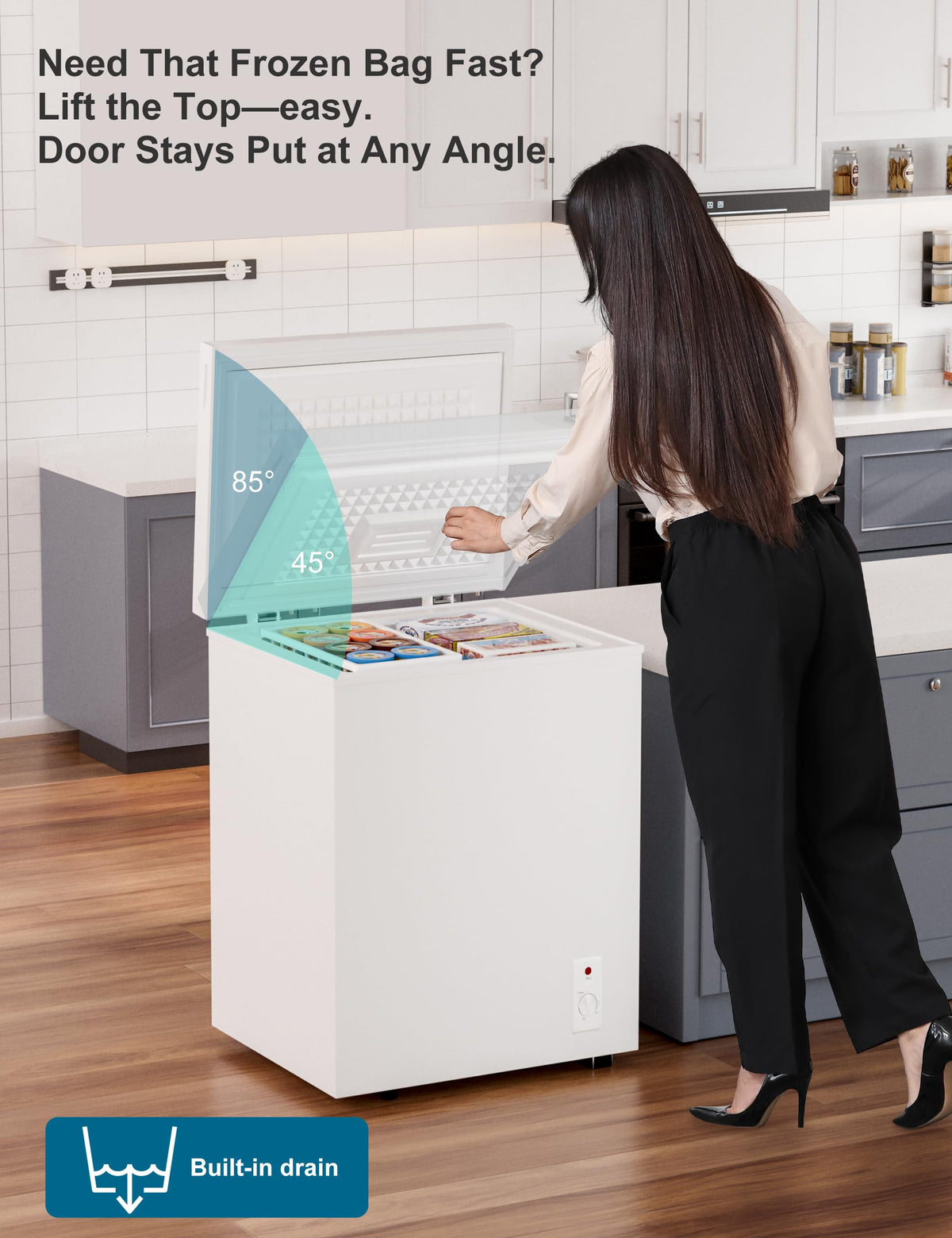 2.5 Cu.Ft White Chest Freezer X8118