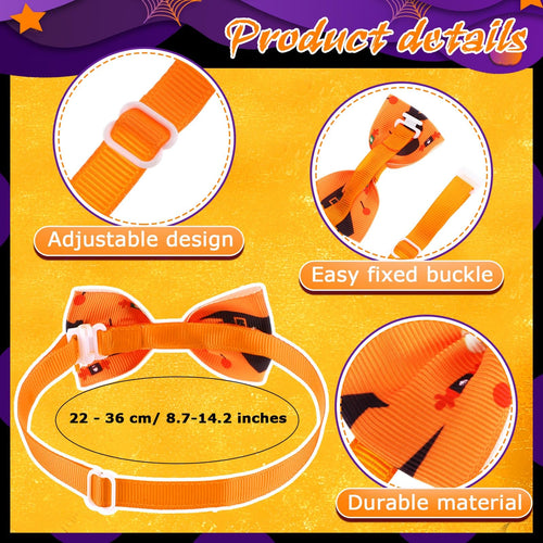 240 Pcs Halloween Dog Bows Tie Collars D9205