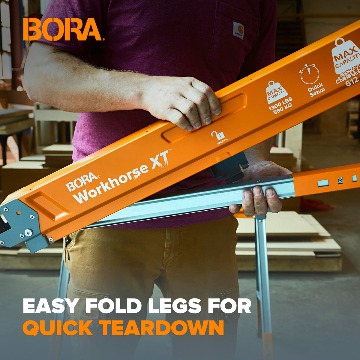 Adjustable Height Folding Sawhorse Q229431