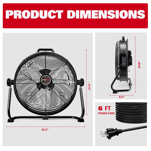 20-Inch 2300 CFM 3-Speed Industrial Drum Fan X82325