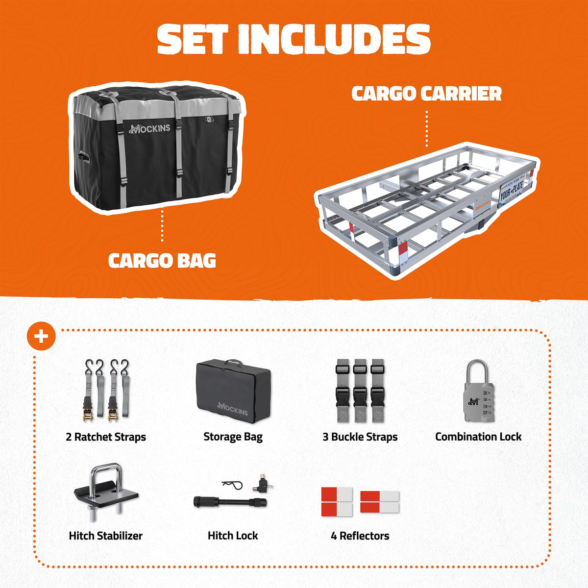 Aluminum Hitch Cargo Carrier & Cargo Bag E363