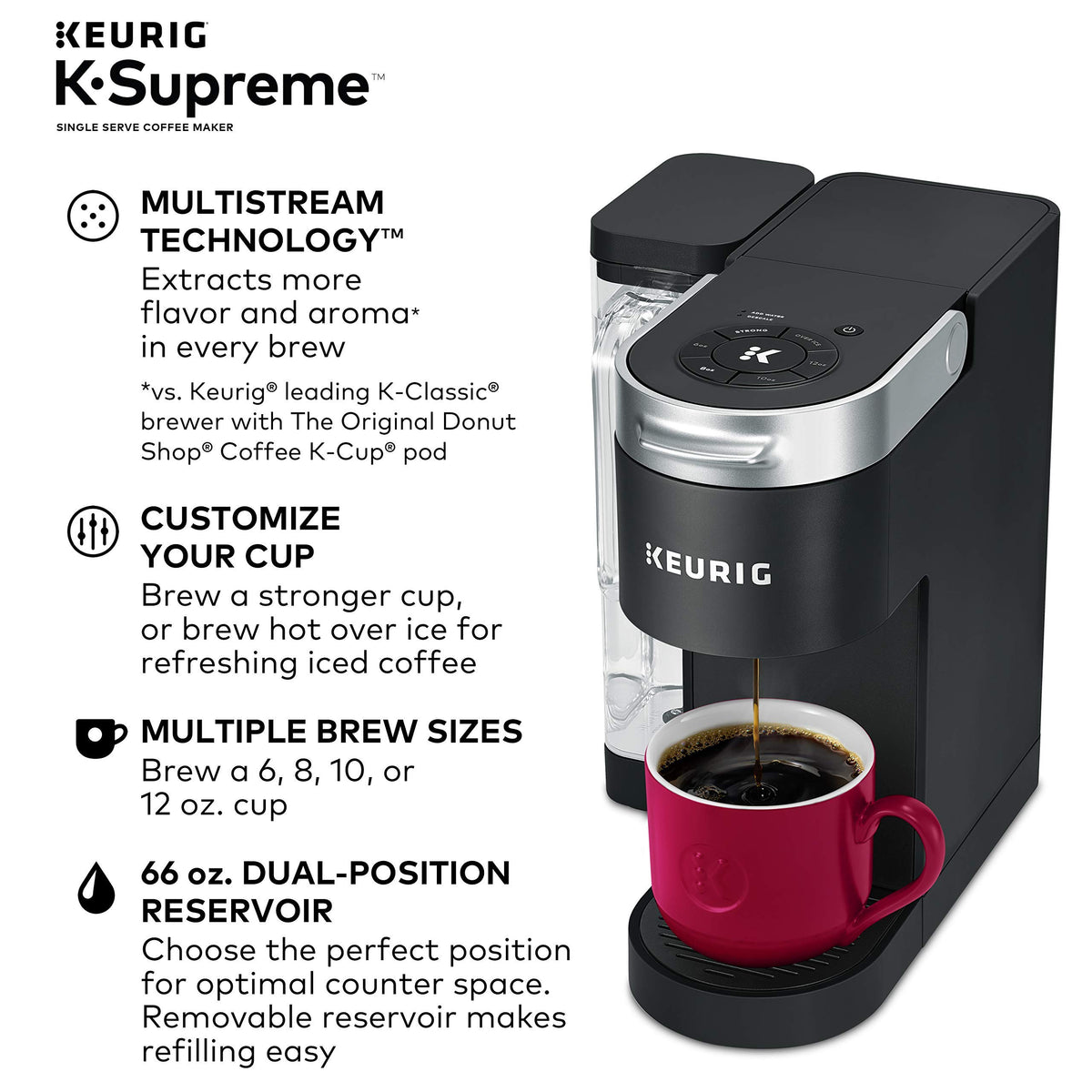 Single Serve K-Cup Pod Coffee Maker & Cleanse Kit K185