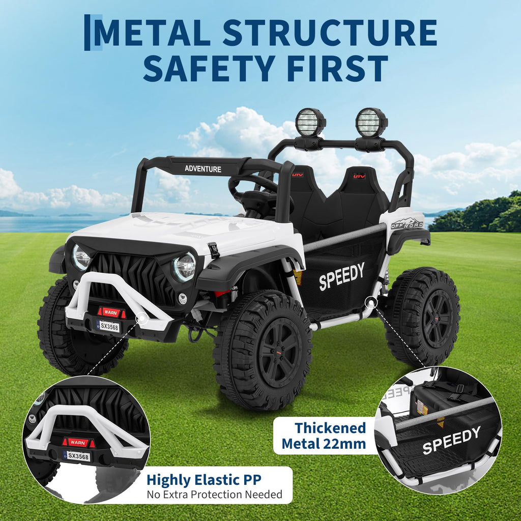 24V 4WD Electric Car 2 Seater UTV with Remote Control B79742