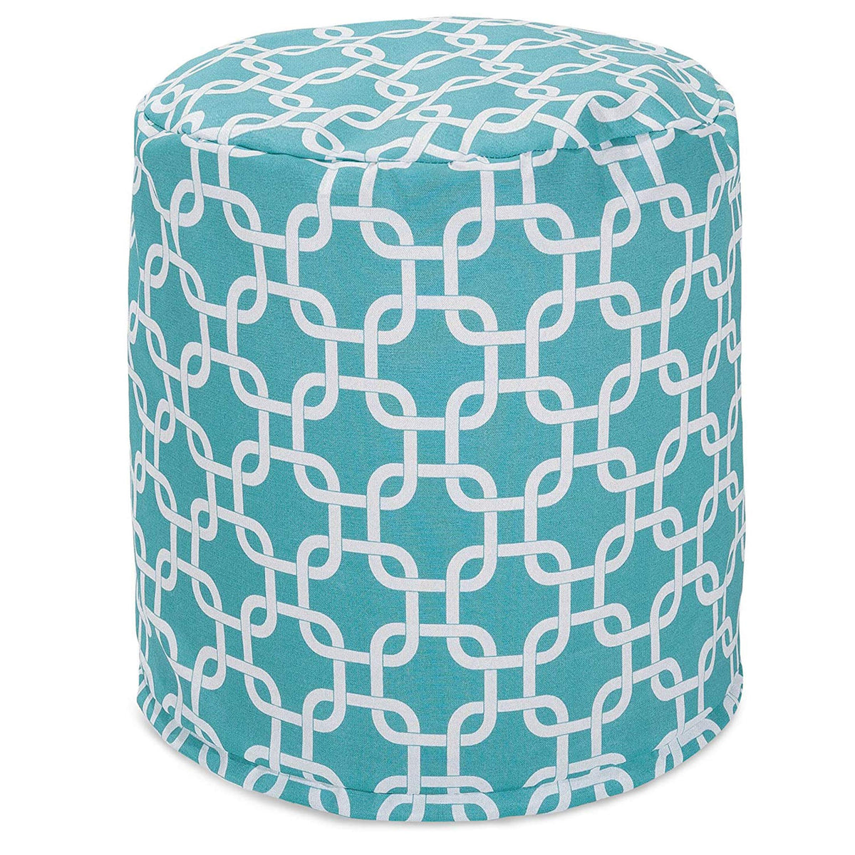 Teal Indoor/Outdoor Bean Bag Ottoman Pouf J5138