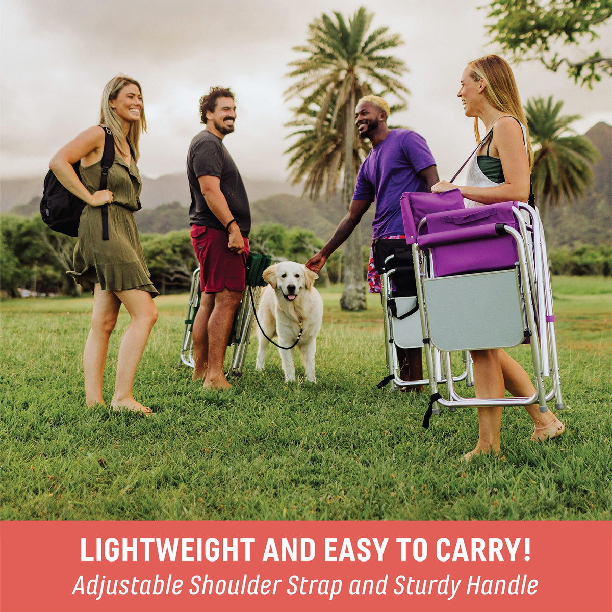 Lightweight Aluminum Folding Outdoor Camping Chair with Side Table S3660