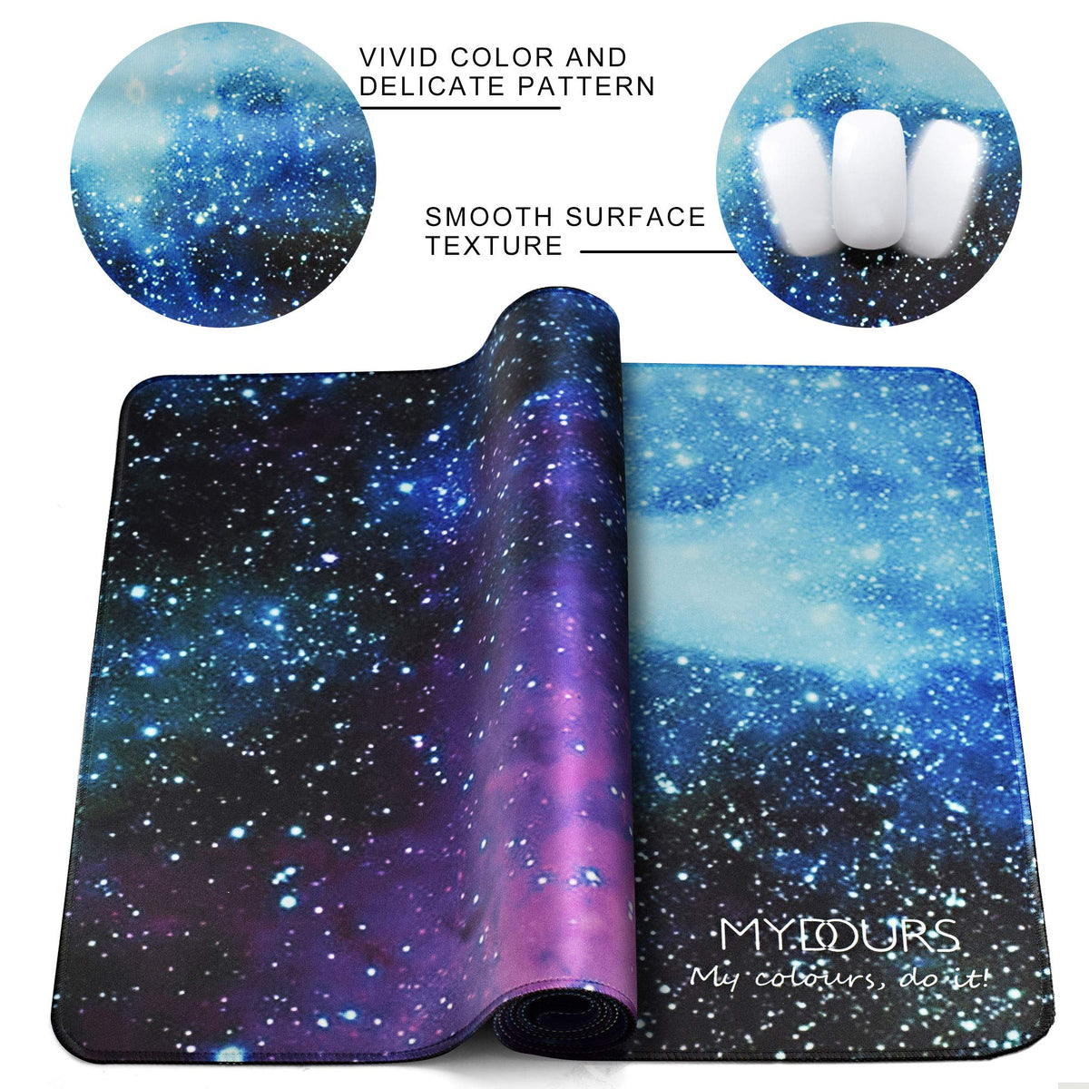 XXL Gaming Mouse Pad 48x16 Inches Fabric Non-Slip Rubber I111